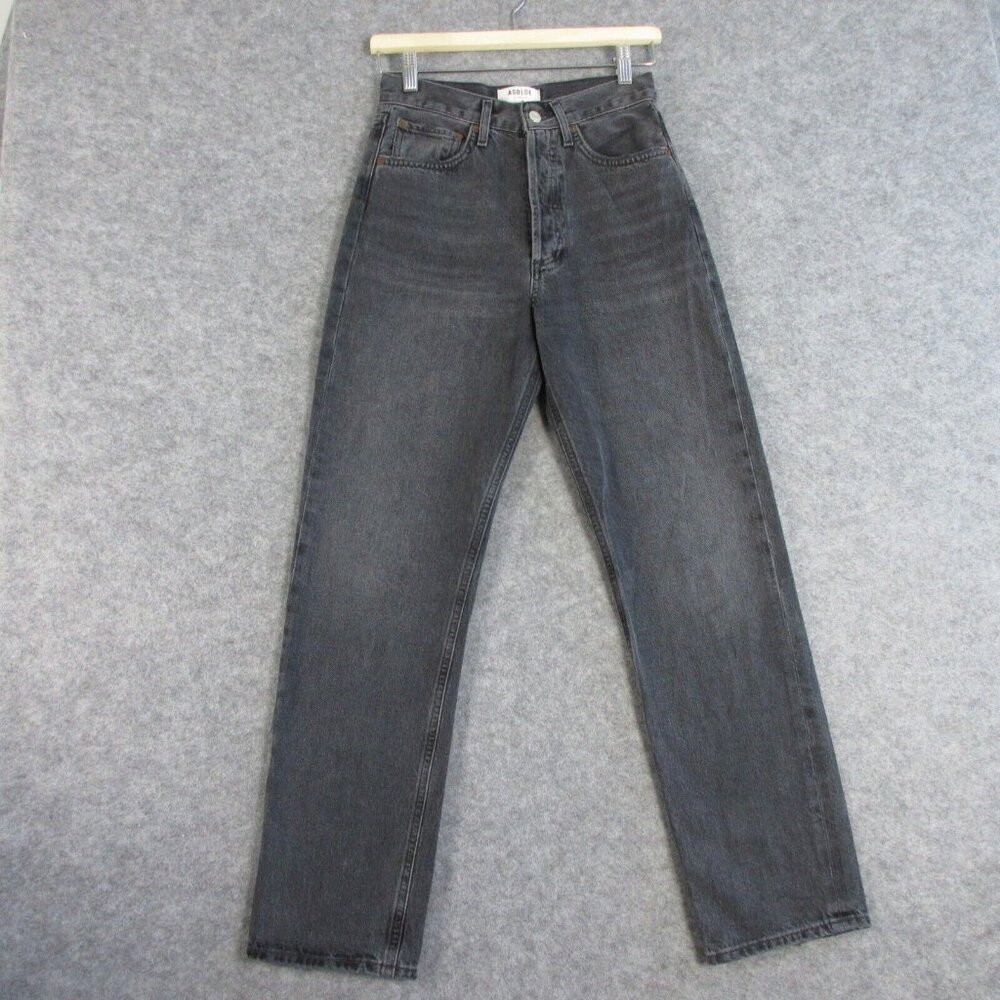 Agolde Women's 90s Jean Loose Jeans Straight Leg Button Fly Size 23 Gray 594